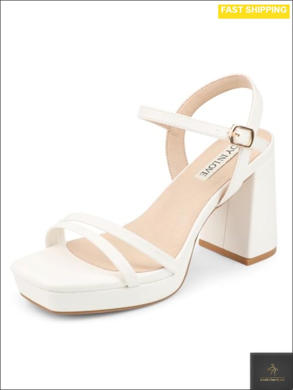 Platform Sandals Chunky Block Heels Adjustable Ankle Strap